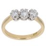 18ct Yellow Gold 0.50ct Brilliant Cut Diamond Trilogy Ring