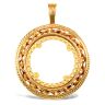 9ct Yellow Gold Half Sovereign Pendant Mount - Rope and Twist