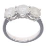 18ct White Gold 3.11ct Brilliant Cut Diamond Trilogy Ring