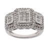 18ct White Gold 1.00ct Diamond Cluster Ring