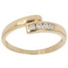 18ct Yellow Gold 0.15ct Brilliant Cut Diamond Crossover Ring