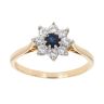 18ct Yellow Gold 0.40ct Diamond And Sapphire Cluster Ring