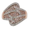 9ct Rose Gold 1.00ct Brilliant Cut Diamond Fancy Waves Ring