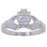 Silver Cubic Zirconia Claddagh Ring By Icesia