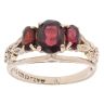 9ct Yellow Gold Three Stone Garnet Ring