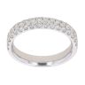 18ct White Gold 0.65ct Diamond Two Row Fancy Ring