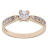 9ct Yellow Gold Cubic Zirconia Solitaire Ring