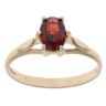 9ct Yellow Gold Garnet Solitaire Ring