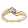 18ct Yellow Gold 0.40ct Brilliant Cut Diamond Solitaire Twist Ring