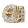 9ct Yellow Gold Cubic Zirconia Buckle Ring