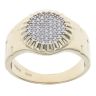 14ct Yellow Gold Cubic Zirconia Round Signet Ring