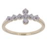 9ct Yellow Gold 0.15ct Brilliant Cut Diamond Cross Ring