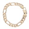 9ct Yellow Gold Figaro Bracelet 8.5"