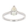 Palladium 0.75ct Pear Cut Diamond Solitaire Ring