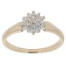 9ct Yellow Gold 0.20ct Diamond Cluster Ring
