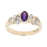 9ct Yellow Gold 0.20ct Diamond And Amethyst Ring