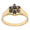 18ct Yellow Gold Sapphire Cluster Ring