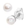 9ct White Gold Pearl Stud Earrings