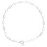 Silver Cubic Zirconia Marquise Bracelet 7.5" By Icesia