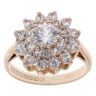 9ct Yellow Gold Cubic Zirconia Cluster Ring