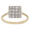 14ct Yellow Gold 0.30ct Brilliant Cut Diamond Cluster Ring