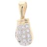 9ct Yellow Gold Cubic Zirconia Boxing Glove Pendant