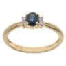 18ct Yellow Gold 0.06ct Diamond And Sapphire Ring