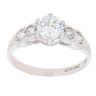 14ct White Gold Cubic Zirconia Dress Ring