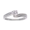 14ct White Gold 0.35ct Diamond Solitaire Twist Ring