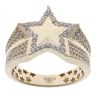 14ct Yellow Gold Cubic Zirconia Star Signet Ring