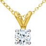9ct Yellow Gold 0.25ct Diamond Pendant and Trace Chain