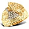 9ct Yellow Gold Cubic Zirconia Saddle Ring