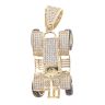 9ct Yellow Gold Cubic Zirconia Quad Bike Pendant