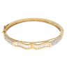 18ct Yellow Gold Cubic Zirconia Hinged Bangle
