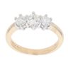 9ct Yellow Gold 0.75ct Brilliant Cut Diamond Trilogy Ring