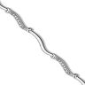 9ct White Gold 0.25ct Diamond Wave Bracelet