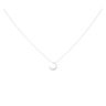 Silver Cubic Zirconia Moon Pendant And Chain 18"