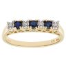 9ct Yellow Gold Sapphire and Diamond Eternity Ring