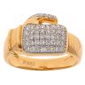 Silver Gold Plated Cubic Zirconia Boxing Glove Ring