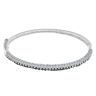 Silver Black And White Cubic Zirconia Bangle By Icesia