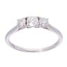 18ct White Gold 0.50ct Diamond Trilogy Ring