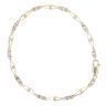 9ct Yellow Gold 0.05ct Diamond and Tanzanite Bracelet 7.5"