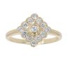 9ct Yellow Gold Cubic Zirconia Cluster Ring