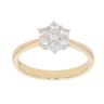 18ct Yellow Gold 0.50ct Diamond Cluster Ring