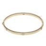 9ct Yellow Gold Screw Patterned Hollow Hinged Bangle