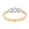 18ct Yellow Gold 0.50ct Diamond Trilogy Ring