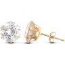 9ct Yellow Gold CZ Claw set Studs