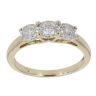 9ct Yellow Gold 0.50ct Brilliant Cut Diamond Trilogy Ring