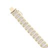9ct Yellow Gold Cubic Zirconia Watch Style Bracelet 9"