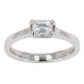 Platinum 0.50cts Emerald Cut Diamond Solitaire Ring